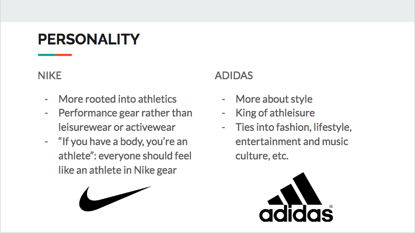 differences of nike and adidas 